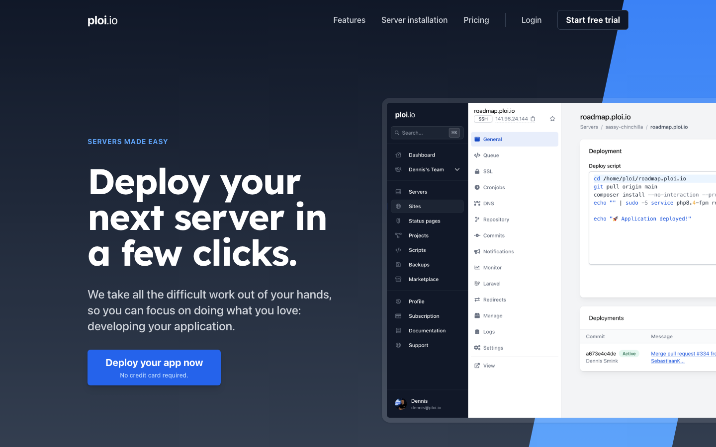 Ploi — Server management panel for PHP and Node.js applications ...